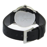 Calvin Klein Minimal Silver Dial Black Leather Strap Watch for Women - K3M221C6 Authentic Buy Shop Now
