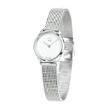 Calvin Klein Minimal White Dial Silver Mesh Bracelet Watch for Women - K3M2312Y Authentic Buy Shop Now