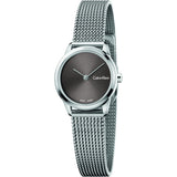 Calvin Klein Minimal Grey Dial Silver Mesh Bracelet Watch for Women - K3M231Y3 Authentic Buy Shop Now