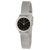Calvin Klein Minimal Black Dial Silver Mesh Bracelet Watch for Women - K3M53151 Authentic Buy Shop Now