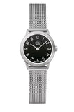 Calvin Klein Minimal Black Dial Silver Mesh Bracelet Watch for Women - K3M53151 Authentic Buy Shop Now