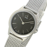 Calvin Klein Minimal Grey Dial Silver Mesh Bracelet Watch for Women - K3M53154 Authentic Buy Shop Now