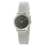 Calvin Klein Minimal Grey Dial Silver Mesh Bracelet Watch for Women - K3M53154 Authentic Buy Shop Now