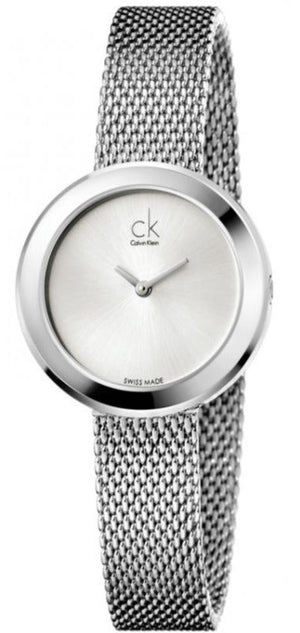 Calvin Klein Firm White Dial Silver Mesh Bracelet Watch for Women - K3N23126 Authentic Buy Shop Now