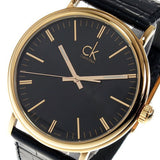 Calvin Klein Surround Black Dial Black Leather Strap Watch for Men - K3W216C1 Authentic Buy Shop Now