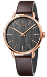 Calvin Klein Even Grey Dial Brown Leather Strap Watch for Women - K7B236G3 Authentic Buy Shop Now