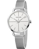 Calvin Klein Even White Dial Silver Mesh Bracelet Watch for Women - K7B23126 Authentic Buy Shop Now