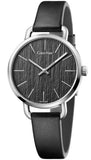 Calvin Klein Even Black Dial Black Leather Strap Watch for Women - K7B231C1 Authentic Buy Shop Now