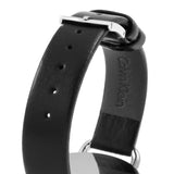 Calvin Klein Even Silver Black Leather Strap Watch for Women - K7B231C6 Authentic Buy Shop Now