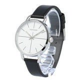 Calvin Klein Evan White Dial Black Leather Strap Watch for Women - K7B231CY Authentic Buy Shop Now