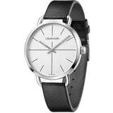 Calvin Klein Evan White Dial Black Leather Strap Watch for Women - K7B231CY Authentic Buy Shop Now