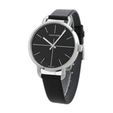 Calvin Klein Even Black Dial Black Leather Strap Watch for Women - K7B231CZ Authentic Buy Shop Now