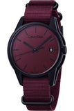 Calvin Klein Tone Maroon Dial Maroon NATO Strap Watch for Men - K7K514UP Authentic Buy Shop Now