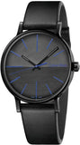 Calvin Klein Boost Black Dial Black Leather Strap Watch for Men - K7Y214CZ Authentic Buy Shop Now