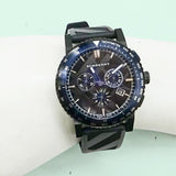 Burberry The City Chronograph Black Dial Black Rubber Strap Watch For Men - BU9806 Authentic Buy Shop Now