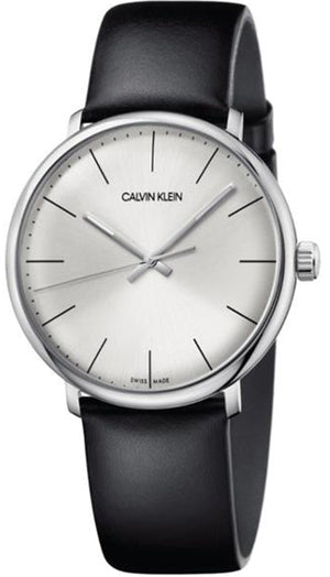Calvin Klein High Noon Quartz White Dial Black Leather Strap Watch for Men - K8M211C6 Authentic Buy Shop Now