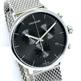 Calvin Klein High Noon Chronograph Black Dial Silver Mesh Bracelet Watch for Men - K8M27121 Authentic Buy Shop Now