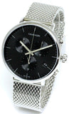 Calvin Klein High Noon Chronograph Black Dial Silver Mesh Bracelet Watch for Men - K8M27121 Authentic Buy Shop Now