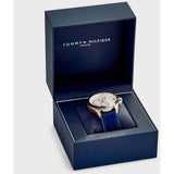Tommy Hilfiger Bank Multifunction Quartz White Dial Blue Rubber Strap Watch for Men - 1791778 Authentic Buy Shop Now