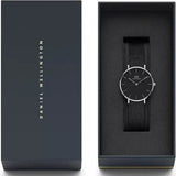 Daniel Wellington Petite Ashfield Black Dial Black Mesh Strap Watch For Women - DW00100246 Authentic Buy Shop Now