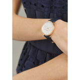 Fossil Tailor White Dial Blue Leather Strap Watch for Women - ES4394 Authentic Buy Shop Now