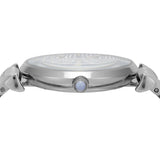 Emporio Armani Gianni T-Bar Quartz Blue Dial Silver Steel Strap Watch For Women - AR11594 Authentic Buy Shop Now