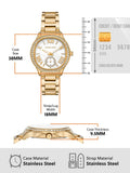 Michael Kors Sage Three-Hand Mother of Pearl White Dial Gold Steel Strap Watch for Women - MK4805 Authentic Buy Shop Now