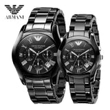 Emporio Armani Black Ceramic Dial Ceramic Strap Watch For Women - AR1401 Authentic Buy Shop Now