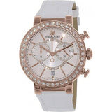 Swarovski Citra Sphere Chrono White Dial White Leather Strap Watch for Women - 5080602 Authentic Buy Shop Now