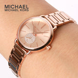 Michael Kors Portia Analog Quartz Rose Gold Dial Rose Gold Steel Strap Watch For Women - MK3839 Authentic Buy Shop Now