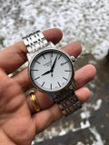 Tissot Carson Steel White Dial Silver Steel Strap Watch For Men - T085.410.11.011.00 Authentic Buy Shop Now