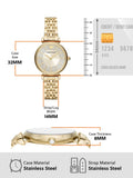 Emporio Armani Gianni T Bar Analog Crystals Gold Dial Gold Steel Strap Watch For Women - AR11608 Authentic Buy Shop Now