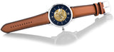Fossil Neutra Automatic Luggage Skeleton Blue Dial Brown Leather Strap Watch for Men - ME3160 Authentic Buy Shop Now