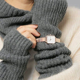 Daniel Wellington Quadro Studio White Dial Rose Gold Mesh Strap Watch For Women - DW00100517 Authentic Buy Shop Now