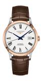 Longines Record Automatic Stainless Steel 18K Gold Watch for Men - L2.821.5.11.2 Authentic Buy Shop Now