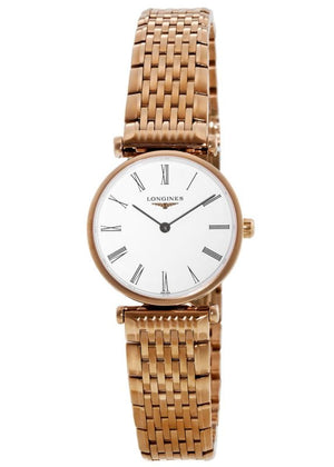 Longines La Grande Classique White Dial Rose Gold Mesh Bracelet Watch for Women - L4.209.1.91.8 Authentic Buy Shop Now