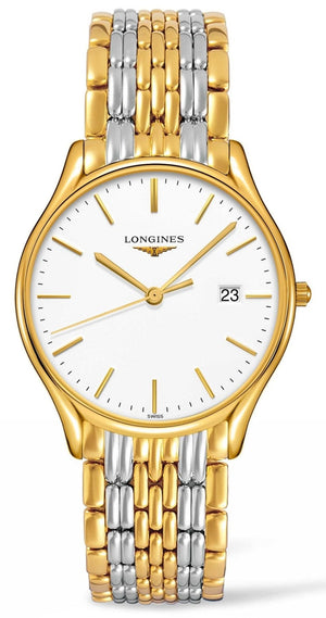 Longines Lyre Quartz White Dial Gold Stainless Steel Watch for Women - L4.859.2.12.7 Authentic Buy Shop Now