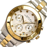 Marc Jacobs Blade Chronograph Silver Dial Two Tone Steel Strap Watch for Women - MBM3177 Authentic Buy Shop Now