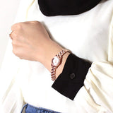 Marc Jacobs Peeker Rose Gold Dial Rose Gold Steel Strap Watch for Women - MBM3374 Authentic Buy Shop Now