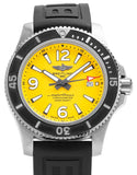 Breitling Superocean Automatic 44mm Yellow Dial Black Rubber Strap Watch for Men - A17367021I1S1 Authentic Buy Shop Now