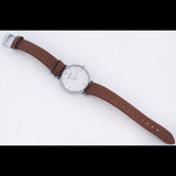Emporio Armani Gianni T-Bar White Dial Brown Leather Strap Watch for Women - AR1988 Authentic Buy Shop Now