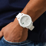 Lacoste 12.12 Chronograph White Dial White Silicon Strap Watch for Men - 2010974 Authentic Buy Shop Now