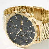 Armani Exchange Cayde Chronograph Black Dial Gold Mesh Strap Watch For Men - AX2715 Authentic Buy Shop Now
