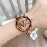Michael Kors Runway Mercer Quartz Rose Gold Dial Rose Gold Steel Strap Watch For Women - MK6736 Authentic Buy Shop Now