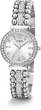 Guess Gala Diamonds Silver Dial Silver Steel Strap Watch for Women - GW0401L1 Authentic Buy Shop Now