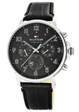 Tommy Hilfiger Daniel Black Dial Black Leather Strap Watch for Men - 1710381 Authentic Buy Shop Now
