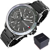 Tommy Hilfiger Bank Grey Dial Grey Steel Strap Watch for Men - 1791719 Authentic Buy Shop Now