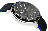 Tommy Hilfiger Bank Quartz Black Dial Black Rubber Strap Watch for Men - 1791724 Authentic Buy Shop Now