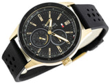 Tommy Hilfiger Austin Black Dial Black Rubber Strap Watch for Men - 1791636 Authentic Buy Shop Now