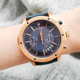 Maserati Circuito Blue Dial Blue Leather Strap Watch For Men - R8871627002 Authentic Buy Shop Now